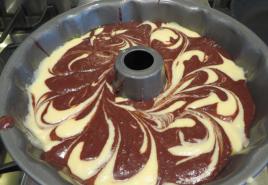 Пошаговый рецепт мраморного кекса с фото Как испечь мраморный кекс в духовке
